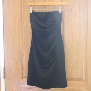 Speechless, strapless side ruching black dress